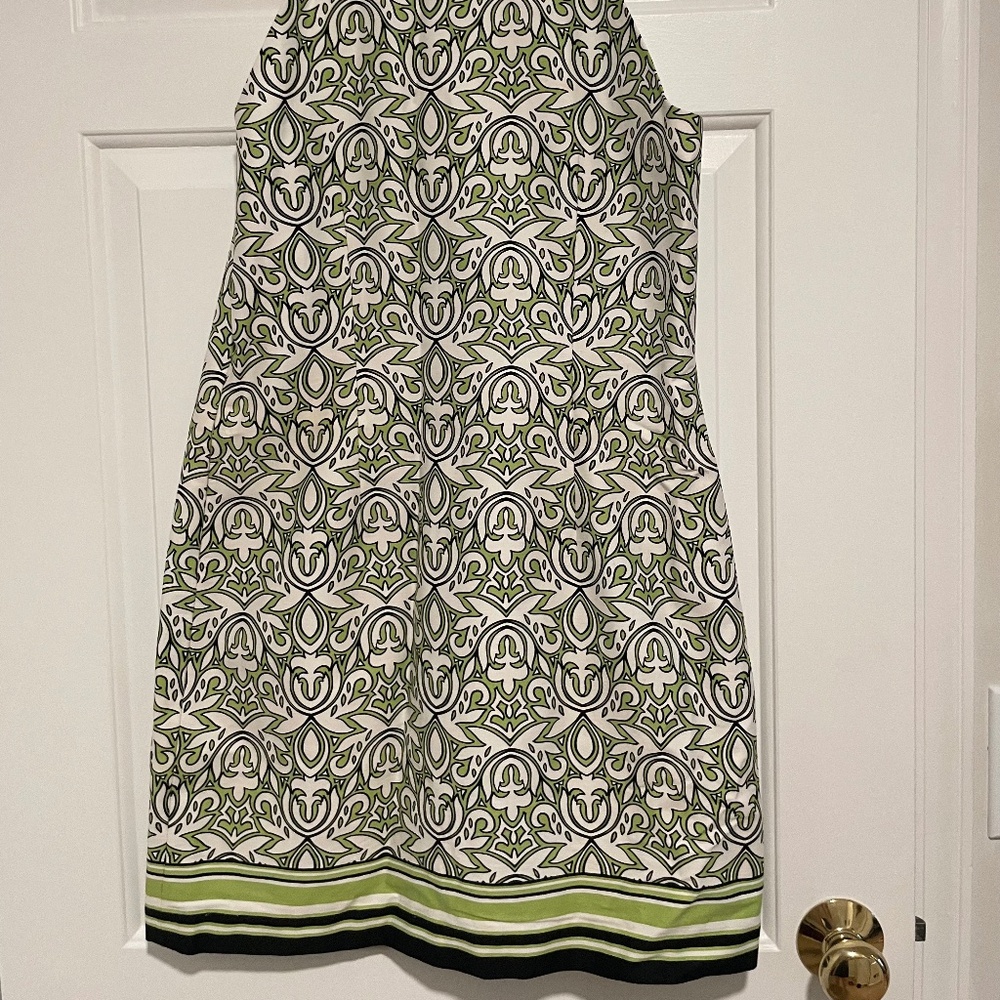 Laundry By Design Green Pattern Halter Dress - image 5